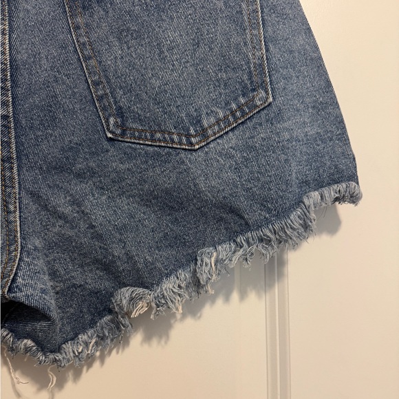 12th Tribe Distressed Denim Blue Women's Shorts - Picture 2 of 7